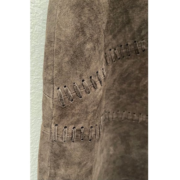 OUTFIT PETITE LEATHER Brown Mini Skirt - Picture 5 of 7